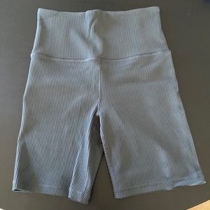 athleta ribbed biker shorts